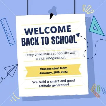 Back to school template PSD Template