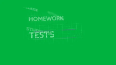 Back to School, Test, Study and homework text over mesh against black background Stock Footage 324947165