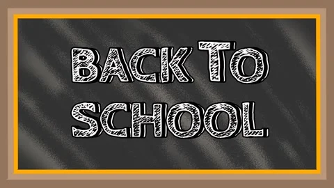 BACK TO SCHOOL - TEXT ANIMATION ON CHALKBOARD Stock Footage 259940056