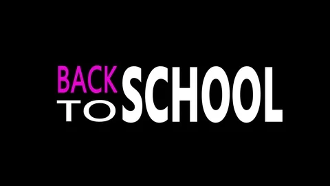 Back To School text animation Stock Footage 120034868