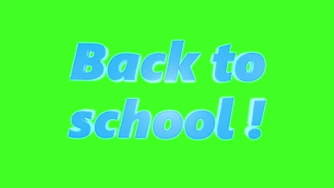 Back to School text animation on green screen. Stock Footage 283987793