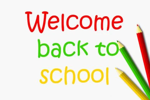 Back to school text on background Stock Illustration