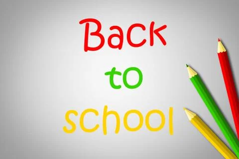 Back to school text on background Stock Illustration
