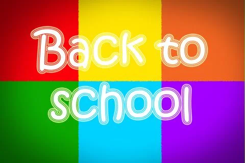 Back to school text on background Stock Illustration