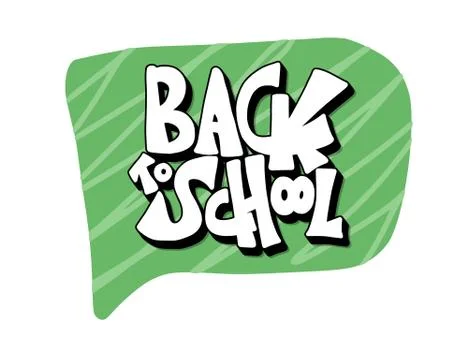 Back to school text for banner. Template for sale cards and promotion. Vector Stock Illustration