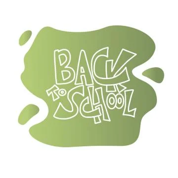 Back to school text for banner. Template for sale cards and promotion. Vector Stock Illustration
