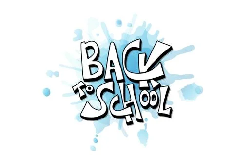 Back to school text for banner. Template for sale cards and promotion. Vector Stock Illustration