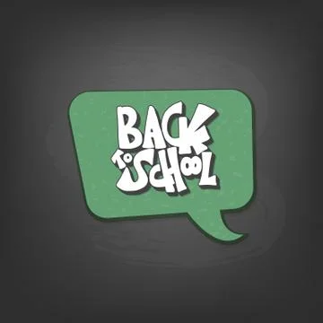 Back to school text for banner. Template for sale cards and promotion. Vector Illustrazione stock