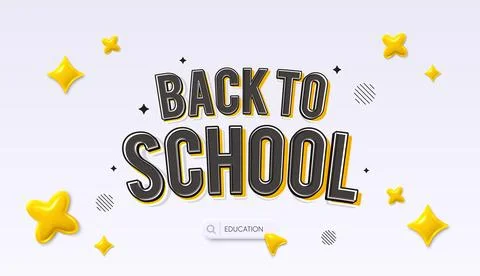 Back to school text banner. Welcome back to school text on light background 스톡 일러스트
