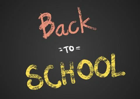 Back to school text on blackboard  background,vector illustration Stockillustratie