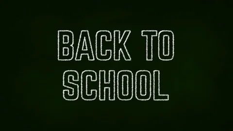 Back to school text on chalkboard education concept Stock Footage 89366196