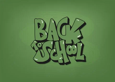 Back to school text on class board. Template for sale cards and promotion. Ve Illustration