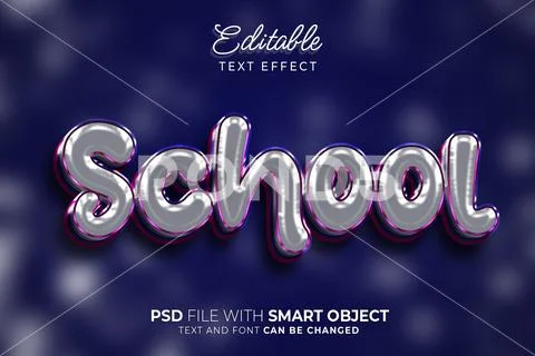 Back to school text effect editable PSD 템플릿