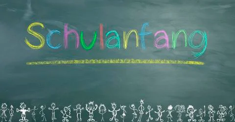 Back to school, text in German Stock Illustration