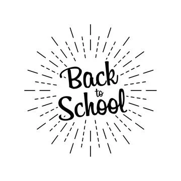 Back to school text, great design for any purposes. Doodle vector. Hand drawn Stock Illustration