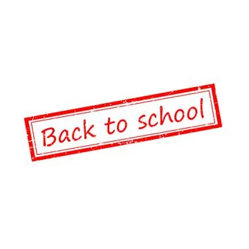 Back to school text on grunge red rubber blackboard Stock Illustration