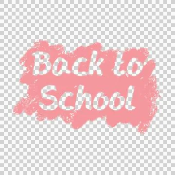 Back to school text on pink splash Stock Photos