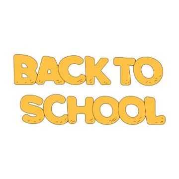 Back to school text. Template for advertising flyer or advertisings Stock Illustration