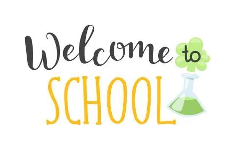 Back to school text vector Stock Illustration