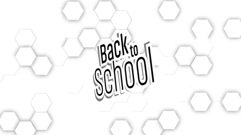 Back to school text on white background Stock Footage 276352463