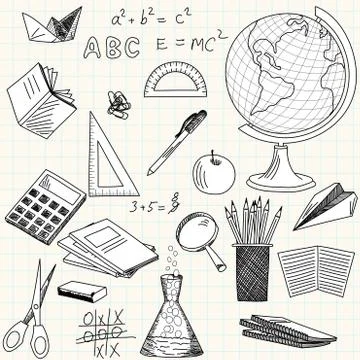 Back to school theme Illustrazione stock