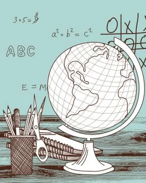 Back to school theme Stock Illustration