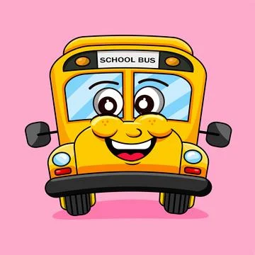 Back To School Theme, School Bus Mascot Stock Illustration