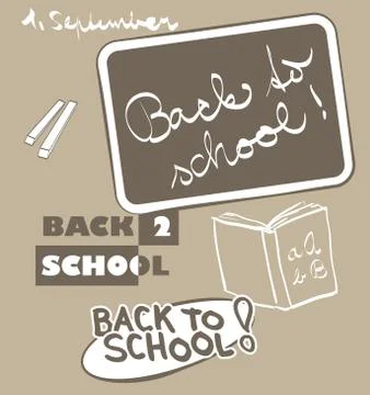 Back to school themes illustration Stock Illustration