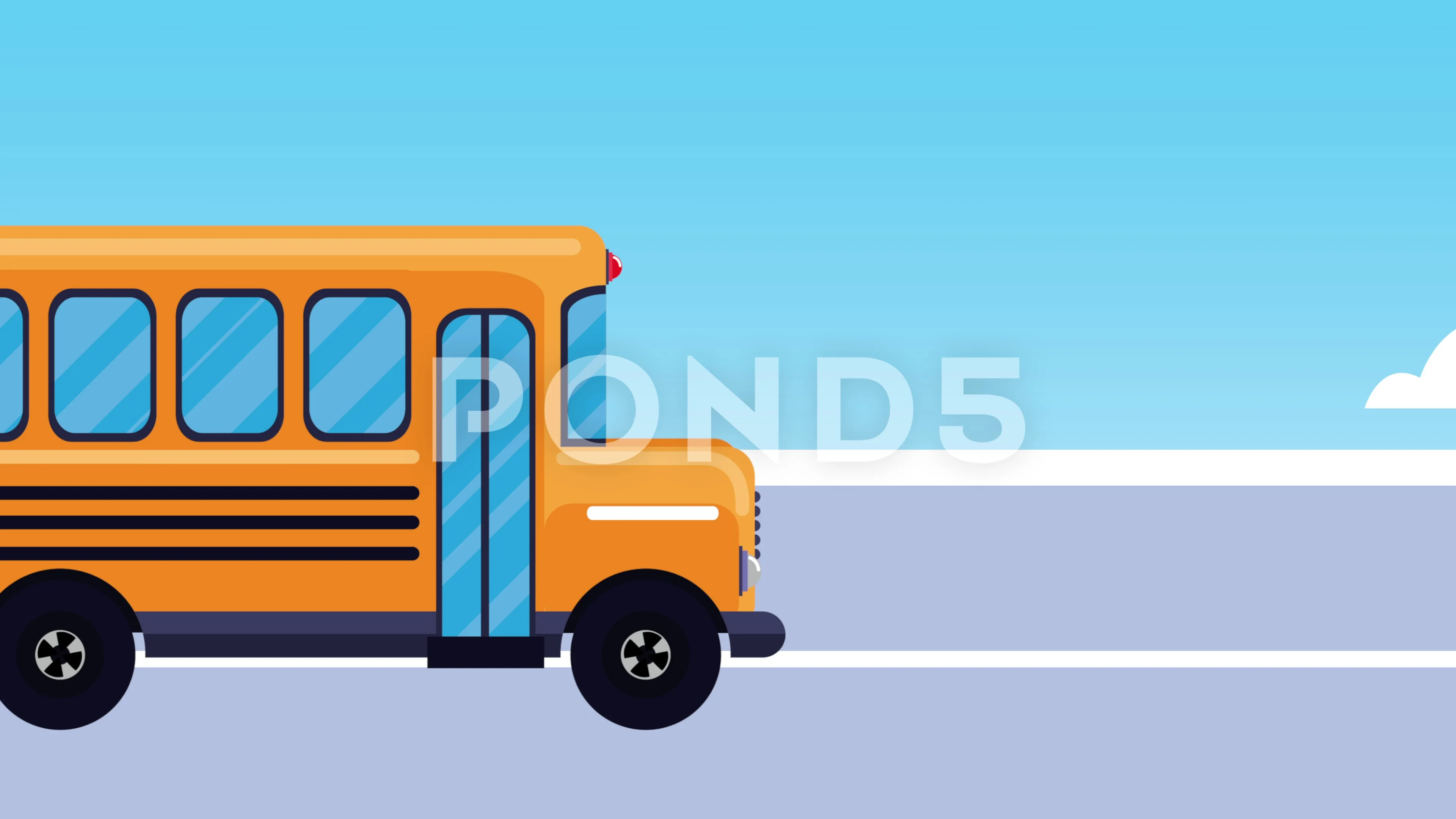 Back To School Time With Bus Transport Stock Video Pond5