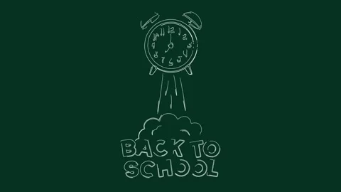Back to school time to go shopping for school animation Stock Footage 241835640