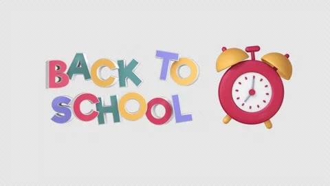 Back to school, title animation on alpha Stock Footage 315364770