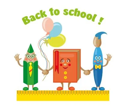 Back to School Title Poster Design. Stock Illustration