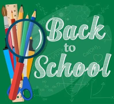 Back to School Title Words Stock-Illustration