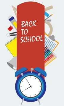 Back to school tools Stock Illustration