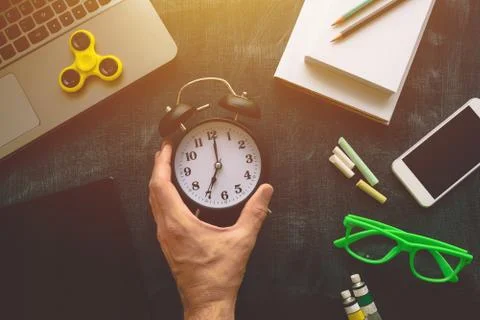 Back to school, top view flat lay concept Stock Photos