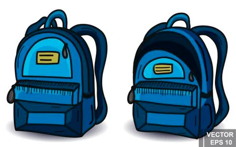 Back to school. Training. to the future. Backpack. Hand drawing. For your des Stockillustratie