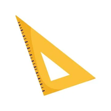 Back to school triangle ruler geometric icon Stock Illustration