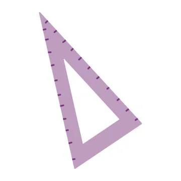 Back to school, triangle ruler supply elementary education cartoon Stockillustratie