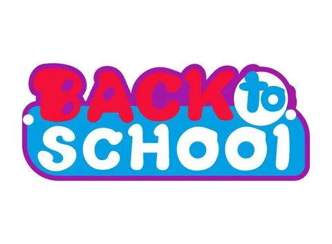Back to school typeface 库存插图