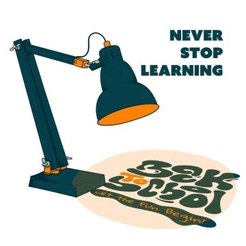 Back to school. typography of back to school on the floor illuminated by li.. Stock Illustration