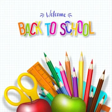 Back to school typography design. Stock Illustration