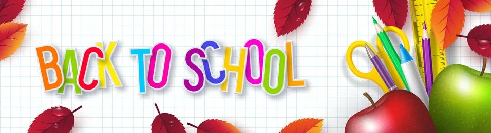 Back to school typography design. Illustrazione stock