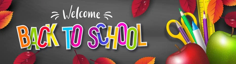 Back to school typography design. Stock Illustration