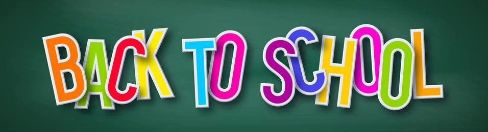 Back to school typography design. Stock Illustration