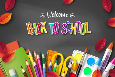 Back to school typography design. Stock Illustration