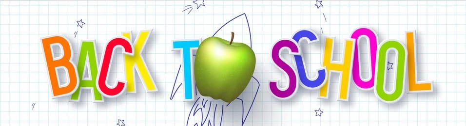 Back to school typography design. Stock Illustration