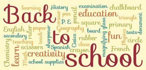 Back to school typography Stock Illustration