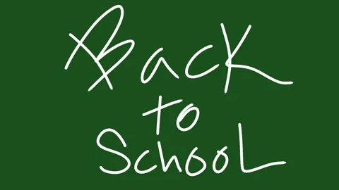 Back to school typography text animation with green screen Stock Footage 247735616