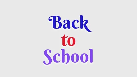 Back to School typography text moving video footage Stock Footage 340860028