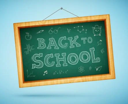 Back to school vector background Illustrazione stock